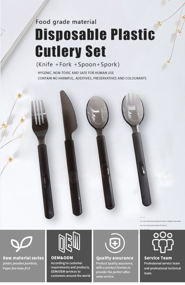 Luxury Disposable Plastic Knife Fork and Spoon PS Heavy Duty Plastic Cutlery