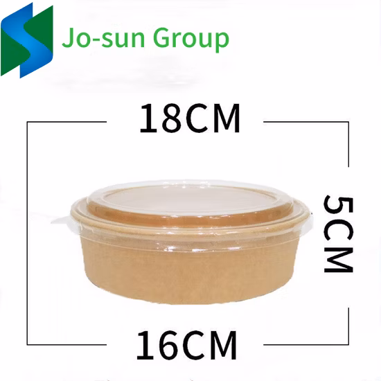 Cuenco de sopa de papel Kraft resistente personalizado desechable biodegradable