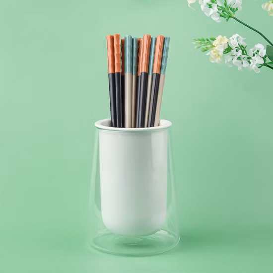 Palillos de fibra de vidrio para mascotas con patrón de bambú con diseño de cabeza antideslizante